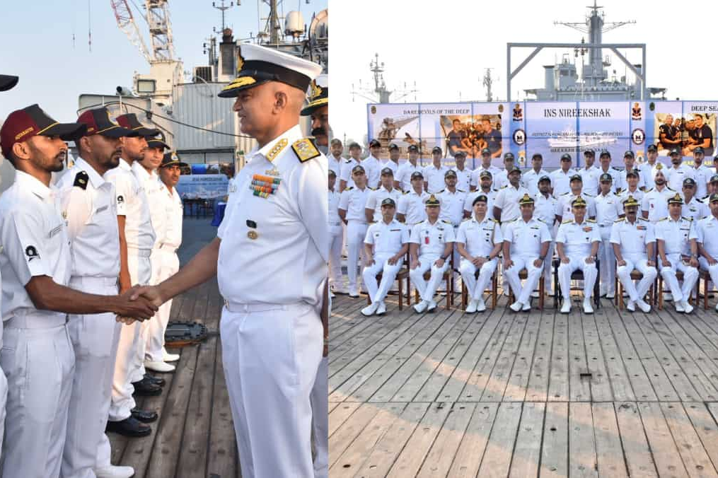 In a first, Indian Navy Chief presents on-the-spot honour for ship; here’s why INS Nireekshak won it