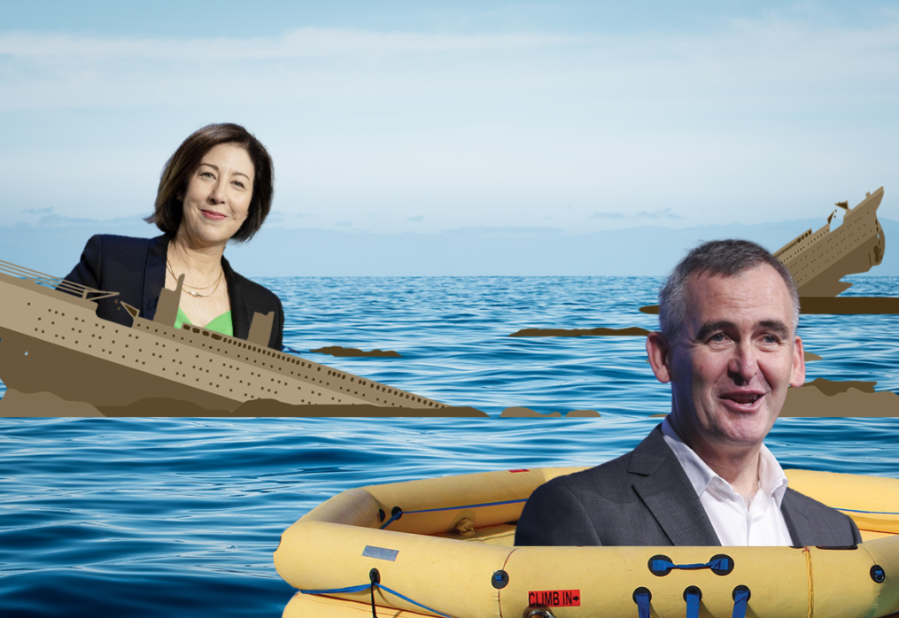 As Banducci checks out of Woolworths, another woman is tasked with saving a sinking ship